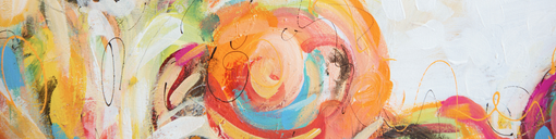 A photo of abstract acrylic painting. Beautifully oriented with circular motion.