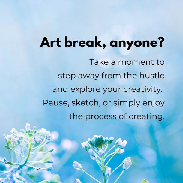 Floral image with a motivational quote on a blue background
