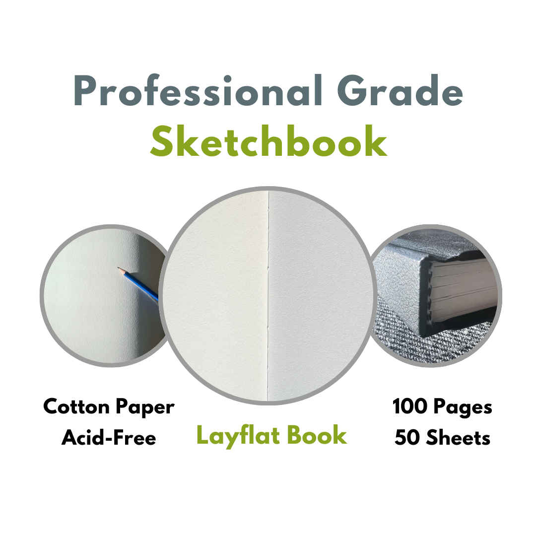 A4 Sketchbook Black Hard Cover Sketchbook Art Drawing Book Sketch Pad
