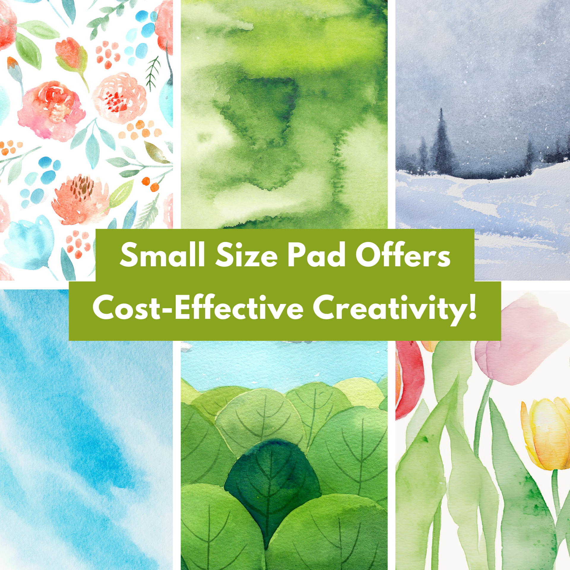 CantooCity A6 Watercolor Pad - Cold Press, 100% Cellulose