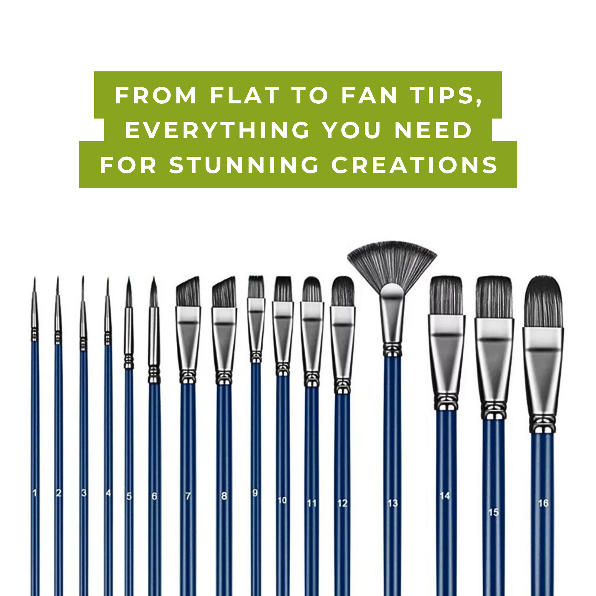 16 pcs Paint Brush Set