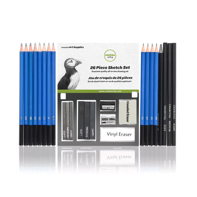 Cantoo City 26 pcs Sketch Drawing Kit