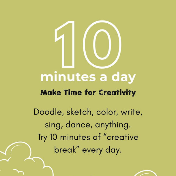 Motivational poster with text on a green background, featuring the brand 'Doodle Square'.