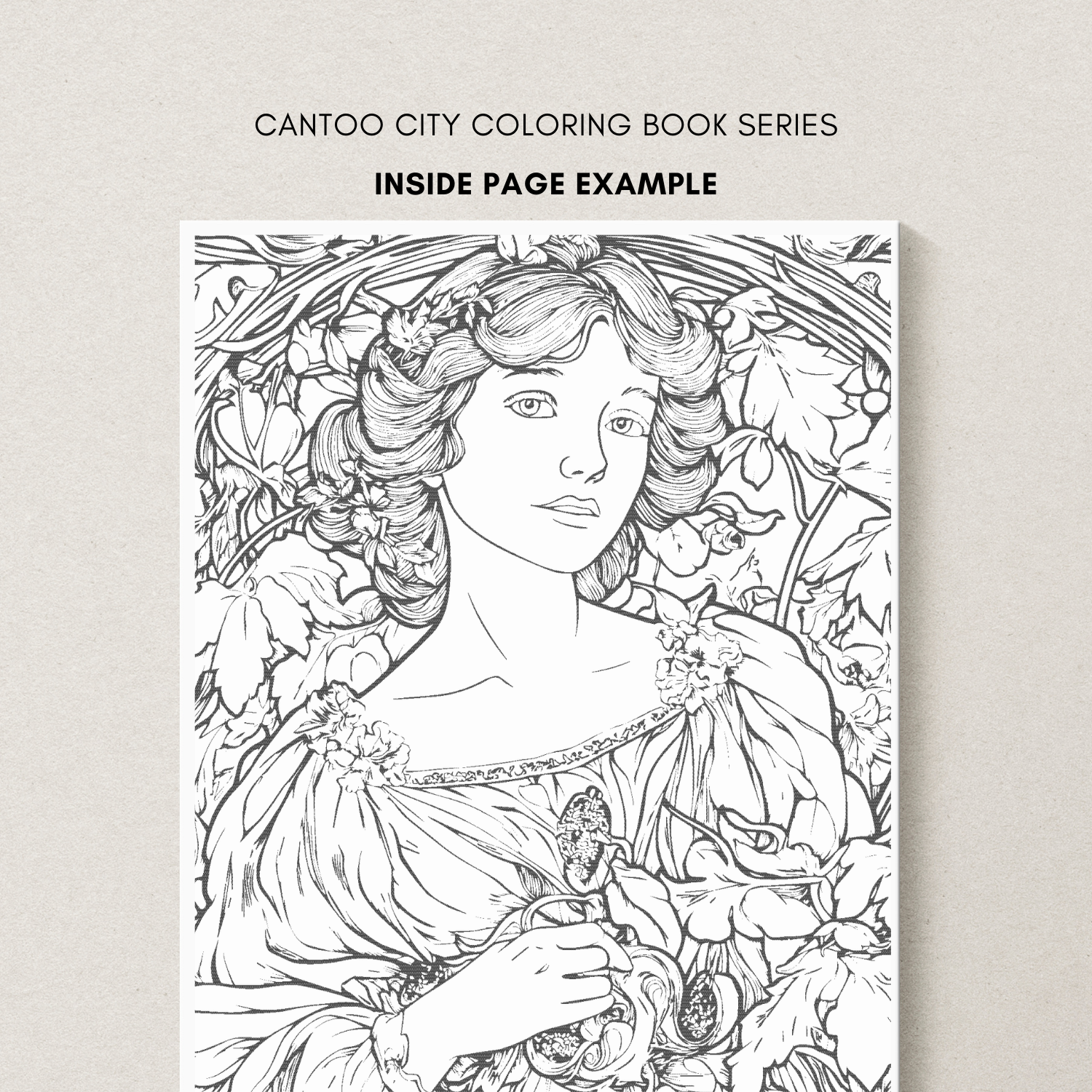 Coloring_e-Book Digital artbook Digtal sketching Art Nouveau 