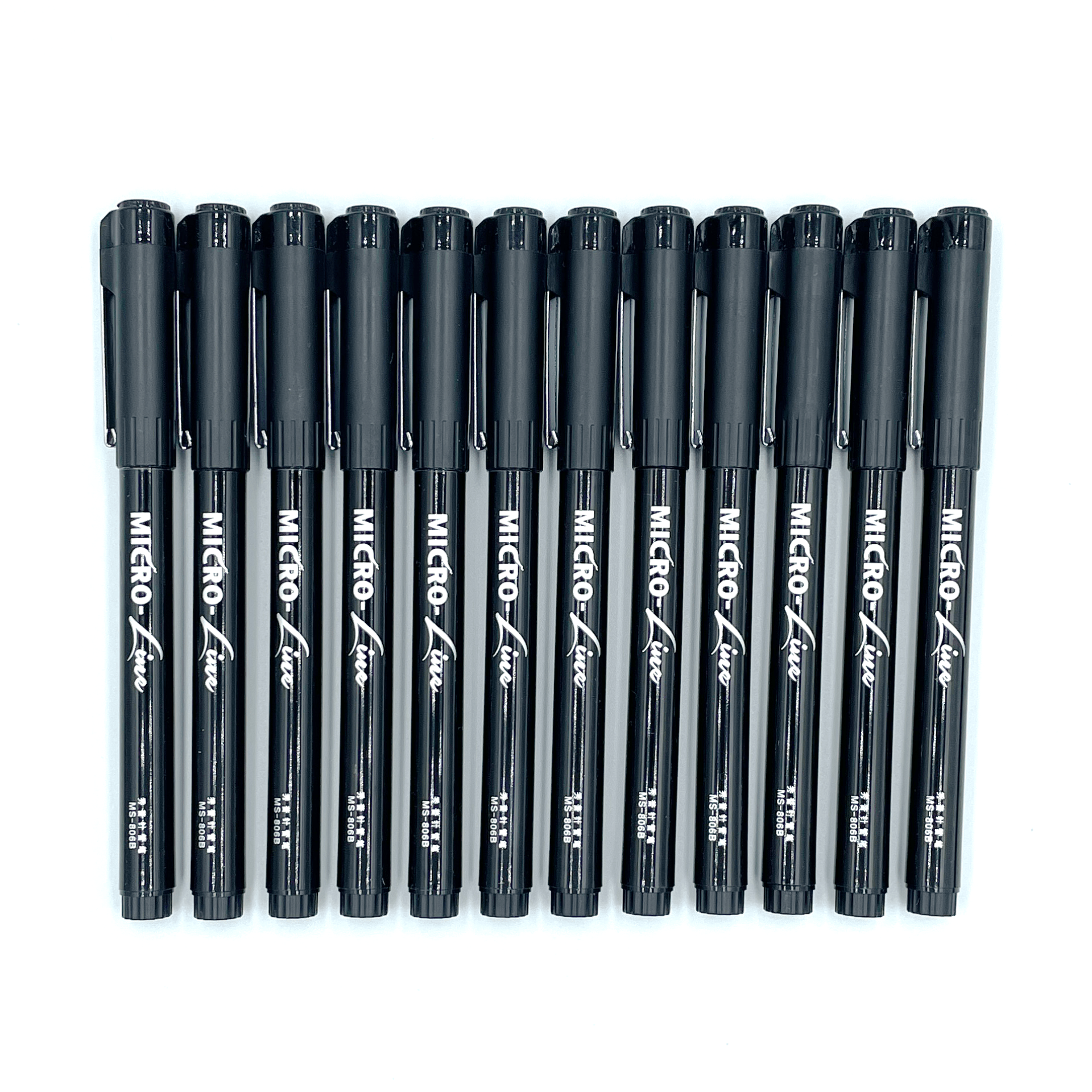 Black Fineliner Needle Point Drawing Pen Set, 12 pcs - Cantoo City - Drawing Pencils -  - Cantoocity
