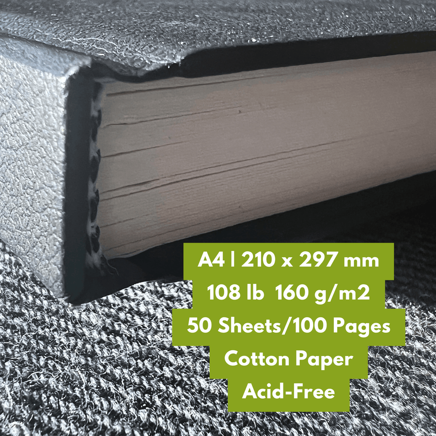 Cantoo City A4 Sketchbook – Black Hard Cover, 100 Pages - Cantoo City