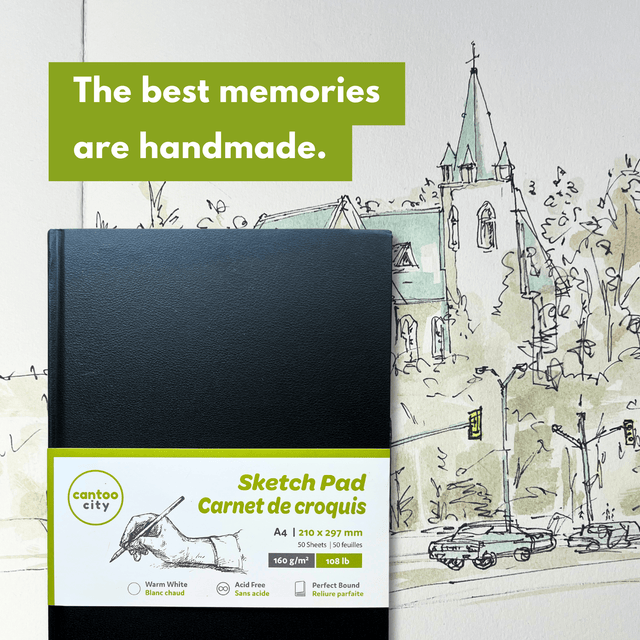 Cantoo City A4 Sketchbook – Black Hard Cover, 100 Pages - Cantoo City - Sketch Book -  - Cantoocity