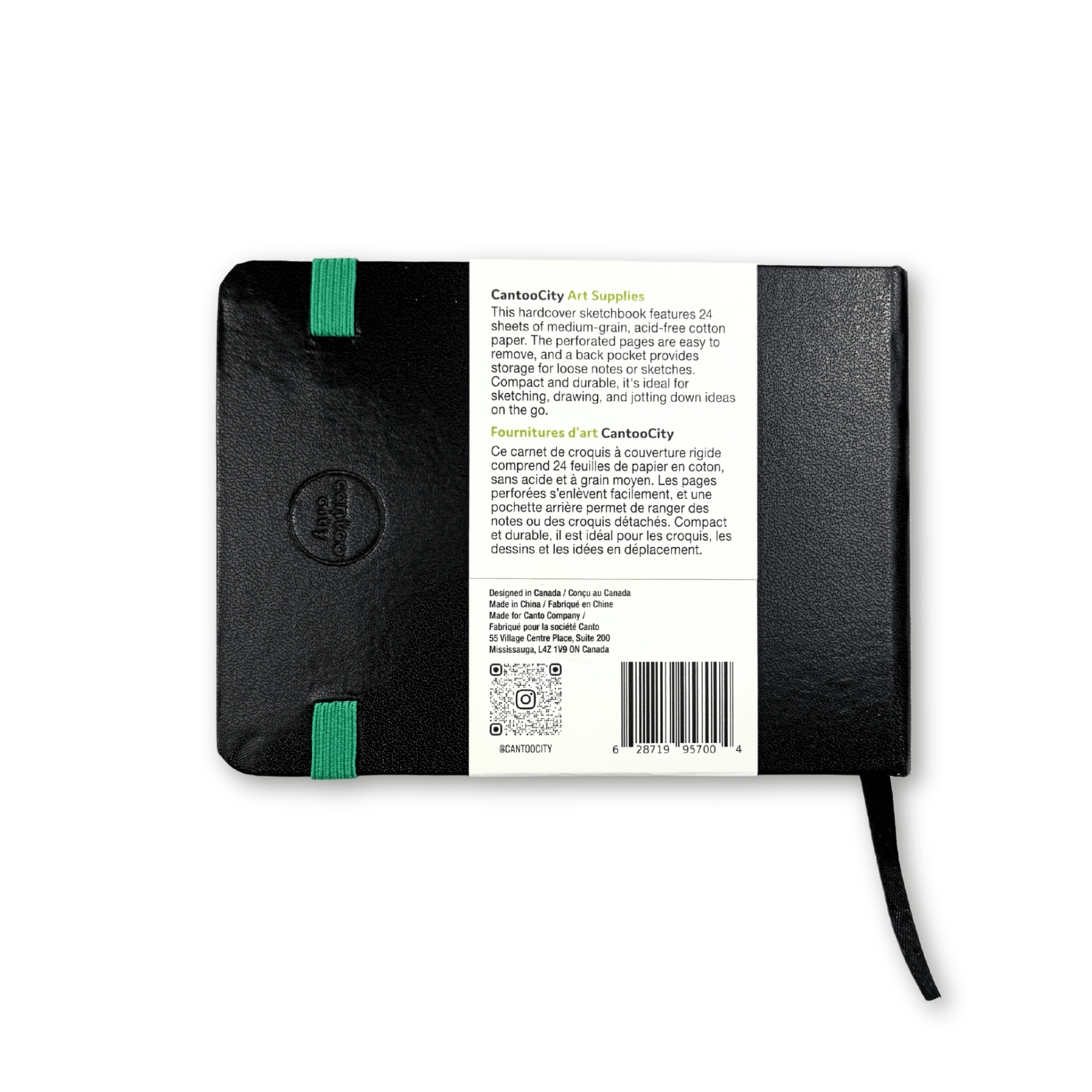 Cantoo City Pocket Sketchbook (A6, 140 lb, 24 Sheets) - Cantoo City - Watercolor, Gouache, Mix Media, Inking