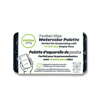 Cantoo City Watercolor Palette with 14 Half - Size Empty Pans - Cantoo City - Watercolor Palette -  - Cantoocity