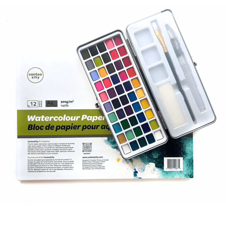 CantooCity 50 Colour Watercolour Set - Cantoo City