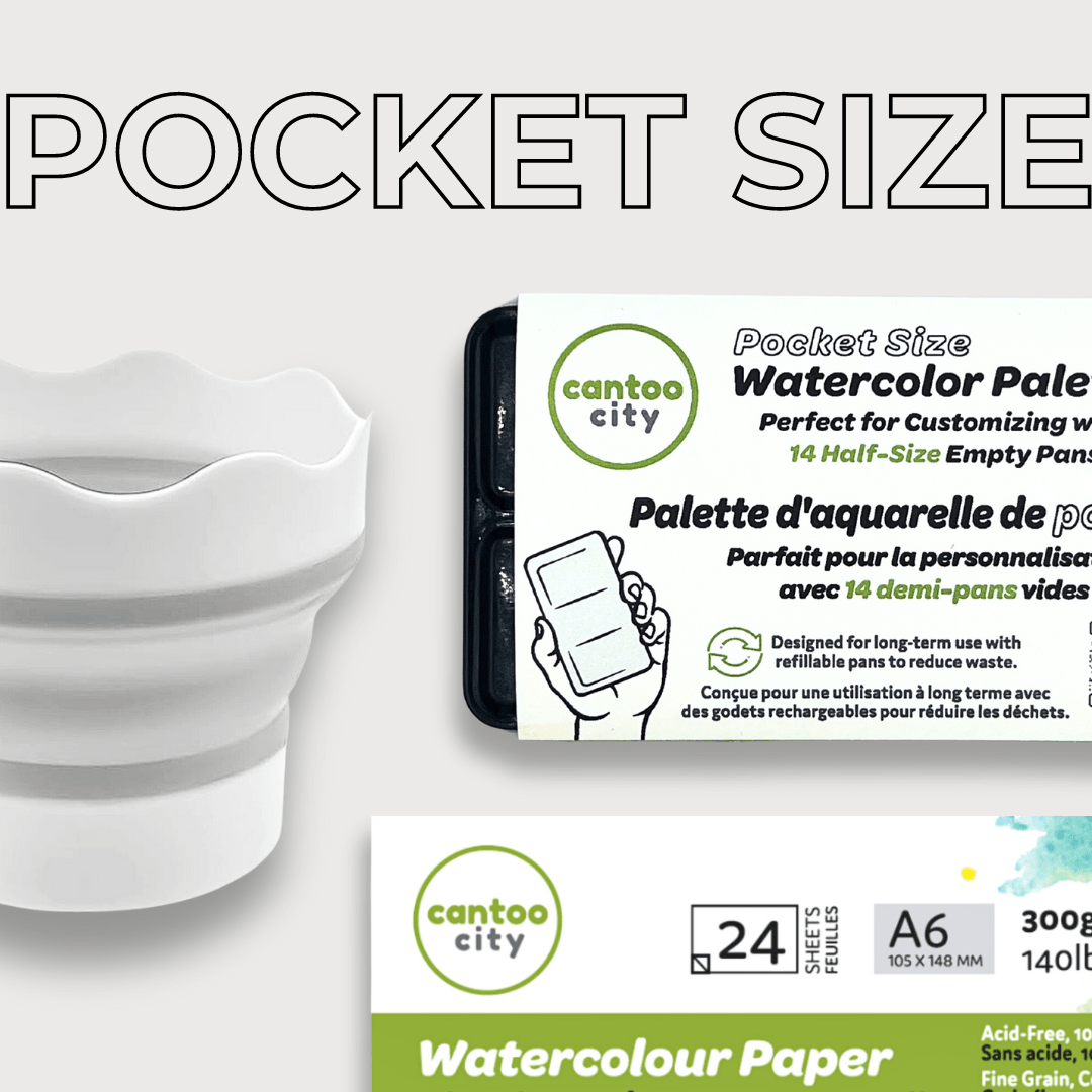 CantooCity A6 Watercolor Pad - Cold Press, 100% Cellulose - Cantoo City - Watercolor Pad -  - Cantoocity