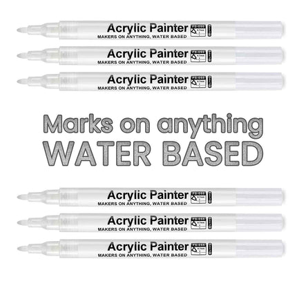 Flysea Acrylic Paint Pen Bundle (Open box 12 Units) - White - Cantoo City - Acrylic Paint Pen Bundle -  - Cantoocity