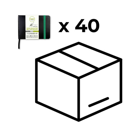 Pocket Size Hardcover Sketchbook Case Pack - 40 Units - Cantoo City - Sketch Book -  - Cantoo City