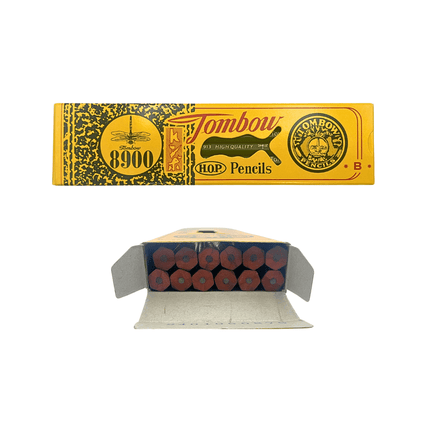 Tombow 8900 Drawing Pencils - Set of 12 (B, 2B) Side and front view of the product package.