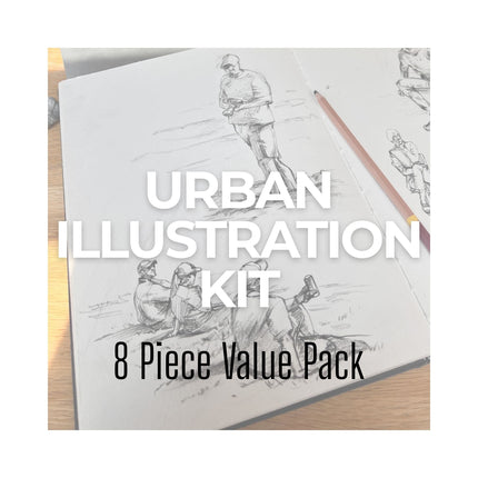 Urban Illustration Kit - 8 pcs - For Sketching, Coloring & Drawing Cantoo City Cantoo City Cantoo City