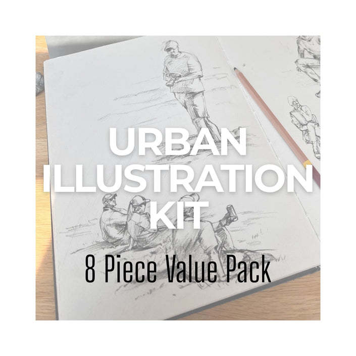 Urban Illustration Kit - 8 pcs - For Sketching, Coloring & Drawing Cantoo City Cantoo City Cantoo City