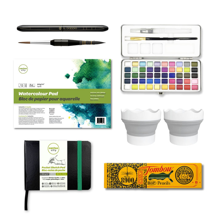 Urban Sketcher Kit - 7 pcs - Cantoo City - Complete urban sketching kit with 7 essential pieces for artists on-the-go
