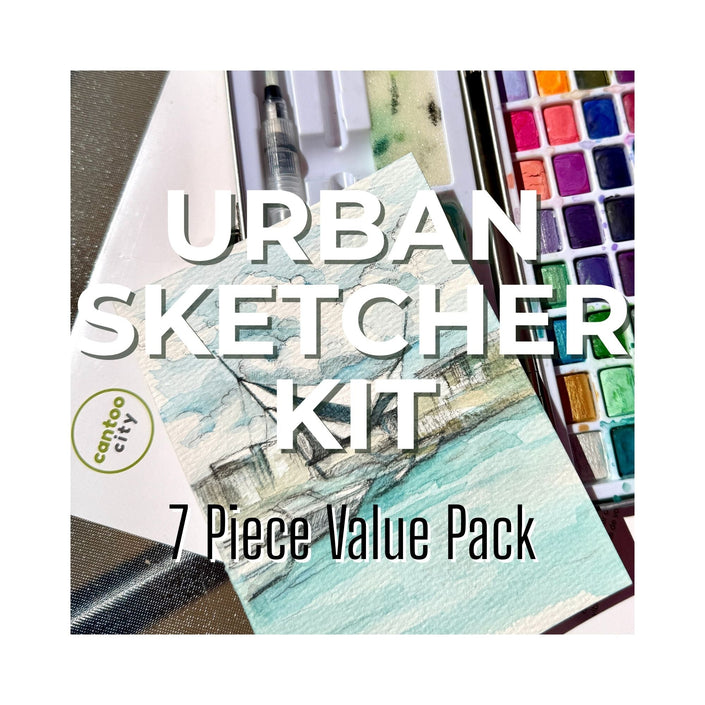 Urban Sketcher Kit - 7 pcs - Cantoo City - Complete urban sketching kit with 7 essential pieces for artists on-the-go
