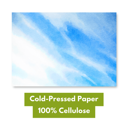 CantooCity A4 Watercolor Pad - Cold Press, 100% Cellulose - 300 g/m² (140 lb) -  Acid Free, Off White for sketching, painting